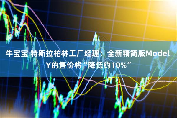 牛宝宝 特斯拉柏林工厂经理：全新精简版Model Y的售价将“降低约10%”