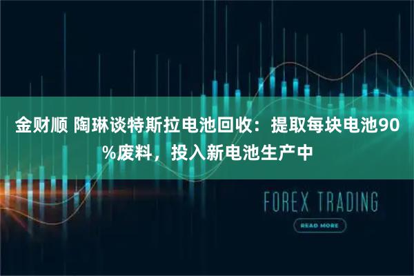 金财顺 陶琳谈特斯拉电池回收:提取每块电池90%废料,投入新电池生产中